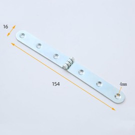 10PCS Side Rail Hinges, Lokatall Jewelry Box Hinges Marine Boat Door Hinges Heavy Duty Strap Hinges 270 Degree Metal Hinge for Folding Table Wooden Box Cabinet Door and DIY Projects 155x16mm Silver