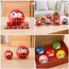 Ciieeo Japanese Daruma Doll Zen Statue Daruma Figurine Ceramic Bobble