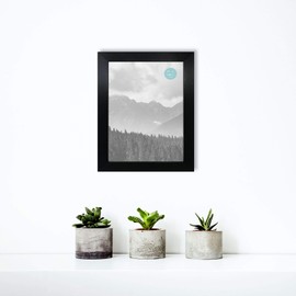 pf+a REAL GLASS A5 Frame - Black A5 Photo Frame - Glass A5 Picture Frame - Portrait & Landscape - Wall & Stand Display