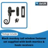 Black Antique Monkey Tail Window Fastener Curly End Casement Fastener