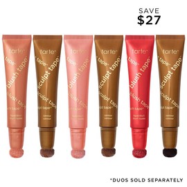 tarte sculpt tape & blush tape duo - blush and bronzer:_cool bronze + peach