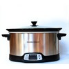 8 QT Oval Slow Cooker Ceramic Pot with Glass Lid