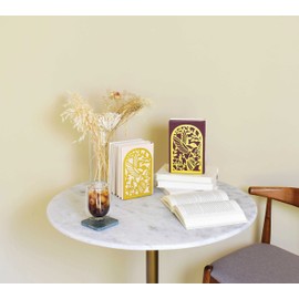 CNK Book Ends, Premium BookEnds for Bookend Shelves, Book Stopper Metal Book Ends for Home Office Heavy Books, Book Shelf Holder, Home Decorative, Book Stoppers, Book Holder Hummingbird Bookend Gold…