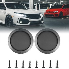 Unifizz Car 2pcs Car Mesh Speaker Cover Grill Sub Woofer Gray Subwoofer Grille Protector 7inch