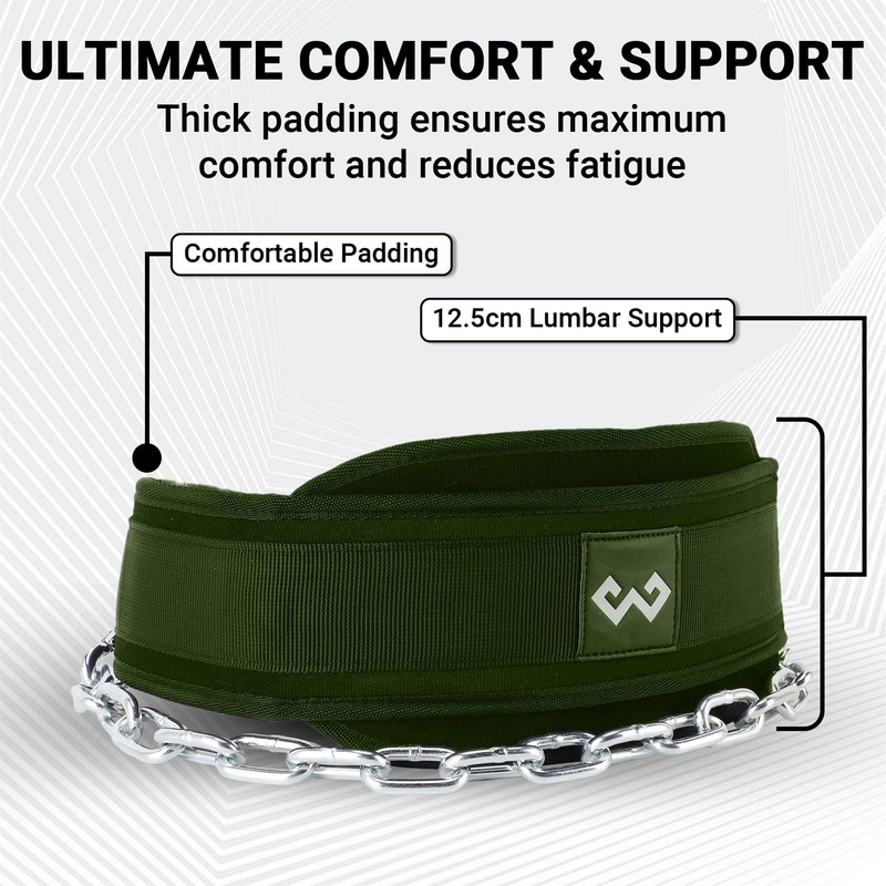 Dip Belt with Chain for Weight Lifting Pull Up Belt