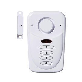 SABRE Wireless Elite Home and Commercial Door Security Alarm with LOUD 120 dB Siren and Exit Entry Delays, DIY EASY to Install, White