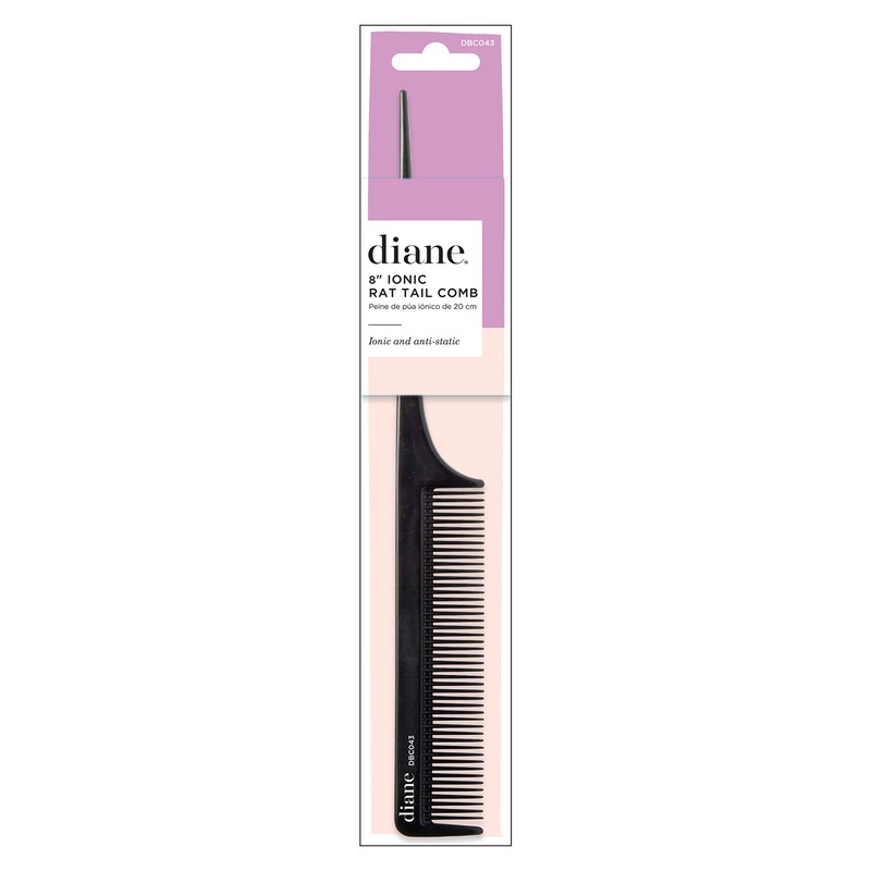 Diane Ionic Rat Tail Comb – Anti-Static Fine Tooth Comb