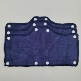 Navy Blue Sweatband for Hard Hat Washable Velvet Terry Cotton Hard Hat Liner NAEE snap on (3pcs)