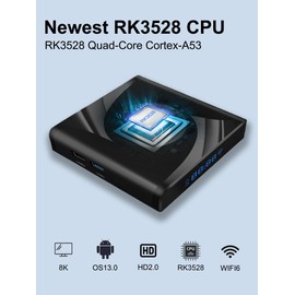 GREVA Android TV Box 13.0 8K HDR 2023 Latest Android Box Support WiFi 6 BT 4.2 USB 3.0 TV Box (4+32)