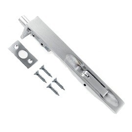 TERF® Heavy Duty Polished Chrome Flush Bolt 150mm [6''] Slide Door Bolt Latch Lock Concealed Door Flush Bolt Security Lever Action including Fixing Screw - Pack of 1