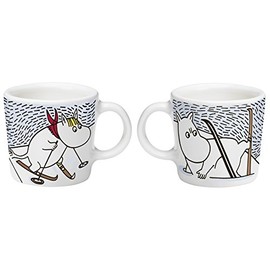 Moomin Decorative Mini Mugs - Skiing with Mr. Brisk 2014 - Set of 4