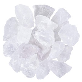 UU UNIHOM 1 lb Bulk Rough Clear Quartz Crystal for Tumbling, Cabbing, Polishing, Decoration, Wrapping,Large 1" Natural Raw Stones 1 Pound