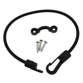 LUORNG 2pcs 12 Inches Elastic Rope Bungee Cord Rod Strap Holder Deck Mount Connector Mount Rod Strap for Kayak