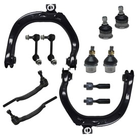 Detroit Axle - Front Upper Control Arms w/Ball Joint Sway Bar Tie Rod Replacement for Chevy Trailblazer Buick Rainier GMC Envoy Isuzu Ascender