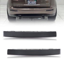 MOTRUM Rear Bumper Reflector Compatible with Infiniti FX35 FX45 2003-2008, [DOT] [IP67 Waterproof] Rear Bumper Reflector Housing [No Bulbs], 2 PCS, Sleek Smoked Lens