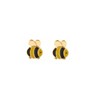 9ct gold bumblebee bee stud earrings. Gift box