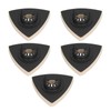 5PCS Wool Polishing Pad with Alloy Steel Base Triangular Felt