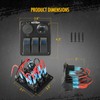 Partsam Panel de interruptor basculante de 3 bandas de 12