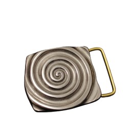 ALVYNG Vintage Spiral Design Belt Buckle, 1.5 "(40MM) Antique Silver Belt Buckles for Replacement, DIY Leather Craft, Silver, 1.5 Inch