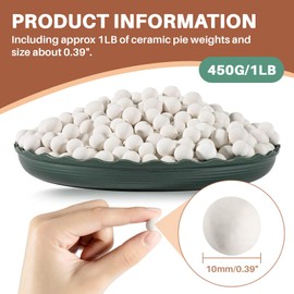 Sukh 1LB Pie Weights for Baking - Pie Crust Weights Ceramic Pie Weights Baking Weights Ceramic Weights Ceramic Beans for Baking Reusable Natural Ceramic Stoneware