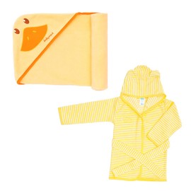 Set Conjunto de Baño Pato y Bata Amarilla Baby Mink