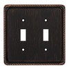 Rope Edge Decorative Wall Plate Switch Plate Outlet Cover (Double