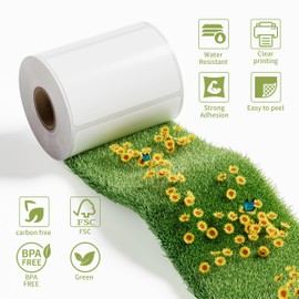 MarkDomain DK-2205 Compatible with Brother DK2205 (2.4 in X 100 Ft) Label Maker Tape Use with QL-800 QL 600 810W 820nwb Printer - 8 Continuous White Paper Rolls + 1 Frame