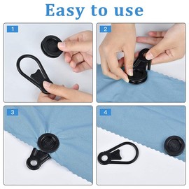 Yeruvce Tarp Grabbers Movable Tarp Clips for Outdoor Camping Tent Awning Banner Cover Tarps and Plastic Sheeting