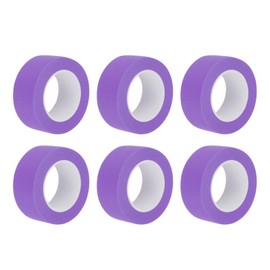 QUARKZMAN Pack of 6 1 Inch Wide 14 Yards Purple Masking Tape Painter's Tape Rolls for Home Office Commercial Contractors Clean Drip Free Painting Wide Crepe Paper