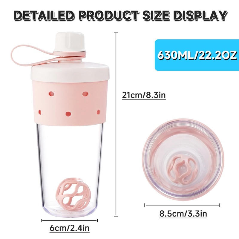 X SIM FITNESSX Protein Shaker Bottle with Mixer Ball 630ML