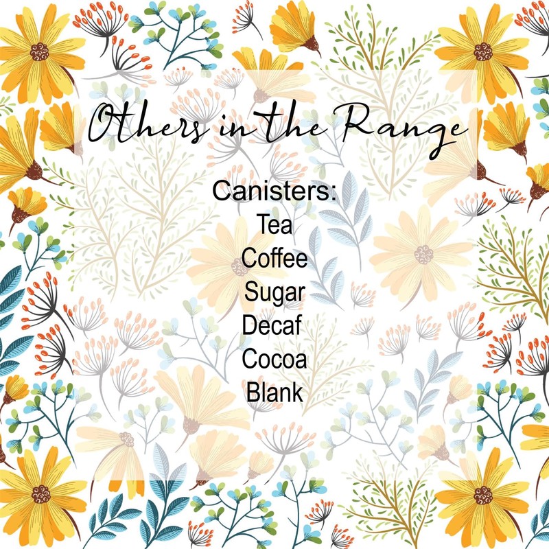 Purely Home Daisies Floral Tea Storage Canister - Flowers Design