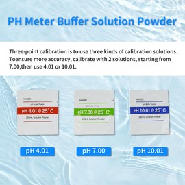 NANBEI 15 Pack of pH Meter Buffer Solution Powder for Precise PH Meter,ph Buffer Powder,5 Each for PH 4.01, PH 7.00 and PH 10.01 Calibration Buffer Powder