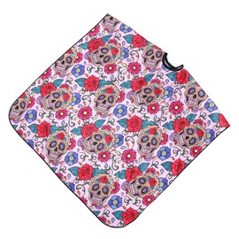 FRCOLOR Decorative Hair Cutting Cape for Barbers and Stylists and Breathable Barber Cape for Hair Dyeing and Cutting Stylish Skull Print Design and Portable