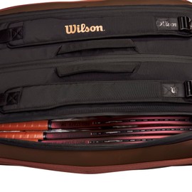 WILSON Pro Staff V14 Super Tour Tennis Racket Bag - Brown, Holds up to 15 Rackets