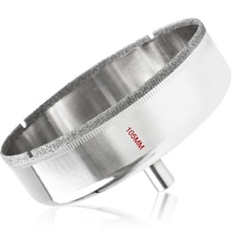 Luomorgo 105mm/4-1/8 Inch Diamond Hole Saw, 1.1 Inch Cutting Depth Diamond Drill Bits for Glass Ceramic Marble Porcelain Tile Granite Quartz Gemstone