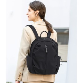 DORRISO Fashion Women Backpack Travel Backpacks USB Port Casual Shoulder Bag Daypack Stylish Camping Portable Vacation Practical Comfortable Womens Rucksack Black