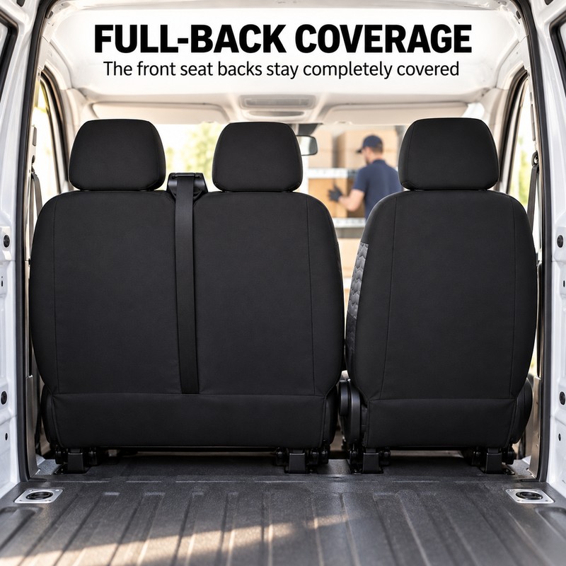 2+1 Universal Van Front Seat Covers for Single Driver &