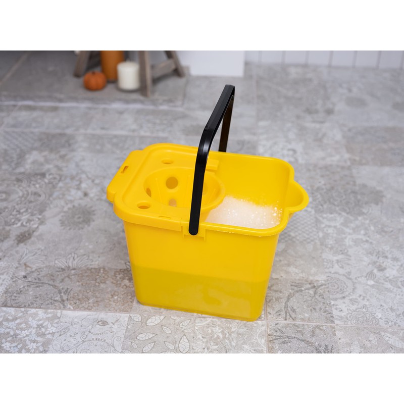 Addis 12L Capacity Mop Pail And Wringer In Sunshine Yellow