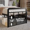 Fly-CTsoar 18 Inch Twin Bed Frame with Upholstered Headboard and