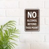 Signs ByLITA Portrait Round no Alcohol Beyond This Point Sign