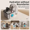 Speedeer Wireless Cat Water Fountain Stainless Steel, 135oz/4L Pet Fountain