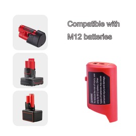 USB Charger Adapter for Milwaukee M12 Batteries Power Converter with USB DC Port for Mobile Phone Tablet Heated Vest Heated Gloves