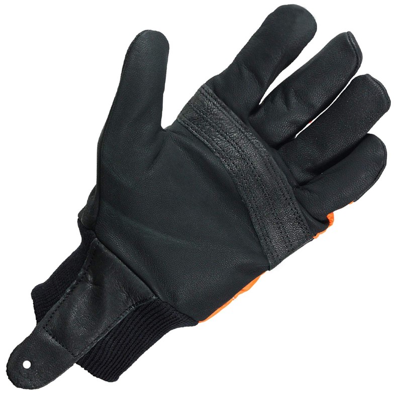 Spares2go Large Hi Visibility Chainsaw Comfort Safety Gloves - Size