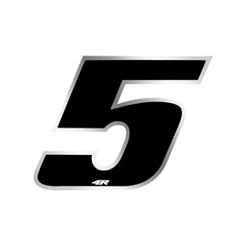 4R Quattroerre.it 13005 Race Number 5 Motorbike Sticker Black Anodised 100x130mm