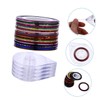 WOONEKY Nail Art Tape 120pcs Silver Thread Stickers Nail Strips