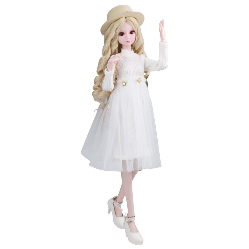 Proudoll 1/3 BJD Doll Complete Set - White Dress with