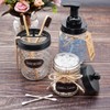 Amolliar Mason Jar Toothbrush Holder - Rustproof Stainless Steel -