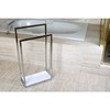 Kingston Brass SCC8261 Pedestal 2-Tier Steel Construction Towel-Rack with Wooden