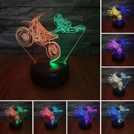 HIPIYA Monster Jam Truck Night Light Remote Control 3D Illusion Led Lamp Birthday Gift Festival Present for Toddler Baby Boy Teen Kid Fan Toy Decoration Room Bedroom Decor (Monster3)