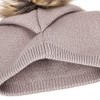Neverless® Unique Women Lined Knitted Beanie Hat with Fur Bobble